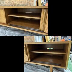 札幌限定配送/お引き取り可◆家具◆unico/ウニコ◆TOVE/トーヴ TVボード W1800◆オーク材◆W180 D46 H51.9◆ローボードの画像