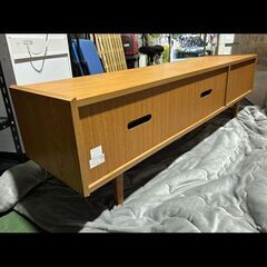 札幌限定配送/お引き取り可◆家具◆unico/ウニコ◆TOVE/トーヴ TVボード W1800◆オーク材◆W180 D46 H51.9◆ローボードの画像