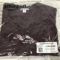 W057 未着用 Amazon essentials カーディガン 薄手 Sサイズ ボルドー シンプル レディース 無地 現状品の画像