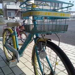 値下げしました!!★ジモティ割あり★ ASAHI　GIRLS　LABO 子供用自転車 22インチ 水色 クリーニング済み TK5537の画像