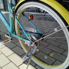 値下げしました!!★ジモティ割あり★ ASAHI　GIRLS　LABO 子供用自転車 22インチ 水色 クリーニング済み TK5537の画像