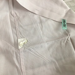 W061 Calvin Klein/カルバンクライン 長袖 シャツ メンズ ストライプ ホワイト/レッド クリーニング済み 古着 現状品の画像
