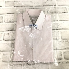 W061 Calvin Klein/カルバンクライン 長袖 シャツ メンズ ストライプ ホワイト/レッド クリーニング済み 古着 現状品の画像