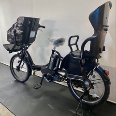 電動自転車 ヤマハ パスキッスミニ 20インチ 3人乗り 8.7ah ブラウン