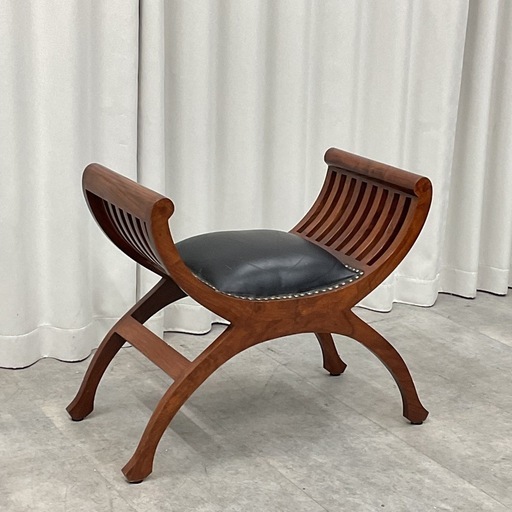 KF-17【新入荷　リサイクル品】カルチィニチェア　黒×ブラウン