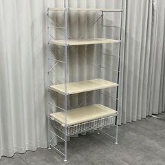 KF-18【新入荷　リサイクル品】無印良品　スチールユニットシェ...