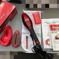 【あげます】美品ハンディスチーマー アイロン 赤