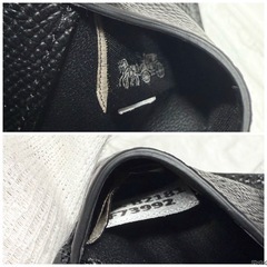 超美品 コーチ COACH キーケース 黒 BLACK 5連 シグネスチャーの画像