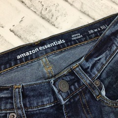 W068 未着用 Amazon essentials デニム/ジーンズ 28W×30L ブルー シンプル スキニー 現状品の画像