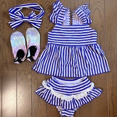 ストライプ水着セット 90cm〜100cm
