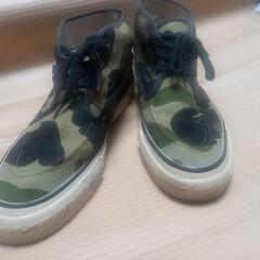 27.5cm A BATHING APE カモフラ スニーカー