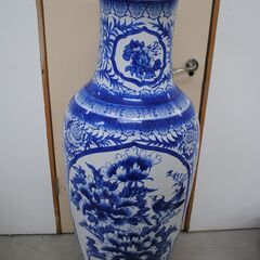 [1334J]有田焼　伊万里焼　大壺　高さ120㎝　染付　インテリア　オブジェの画像