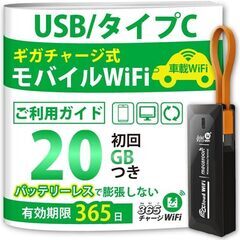 USB型 ポケットWiFi [365チャージWiFi] 車載 W...