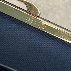 POLA 長財布 ネイビー レザーの画像