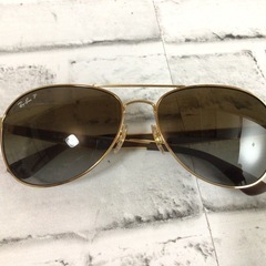 W075 保管品 Ray-Ban/レイバン 偏光 サングラス POLARIZED RB3549 001/T5 61口16 アリスタゴールド ケース/箱入の画像