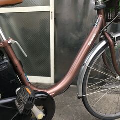 地域限定送料無料　パナソニック　ビビ　LU　12AH　軽量モデル　茶　パスウィズ　アシスタ　神戸市　電動自転車の画像