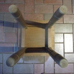 アンティーク調 木製 スツール 高さ47cm いす 花台 踏台 イス 椅子 札幌市東区 新道東店の画像