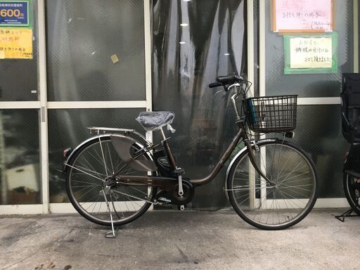 大阪府 パナソニック 電動アシスト自転車 パープル バッテリー