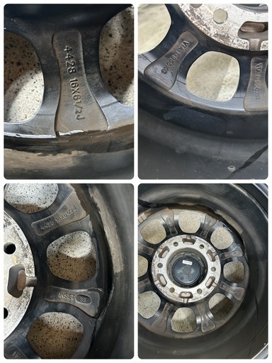 美品　ホイールタイヤセット　１６インチ  ６穴　ハイエース・キャラバン等２１５／６５Ｒ１６　オフセット38