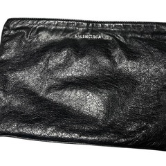 BALENCIAGA黒レザー クラッチバッグの画像