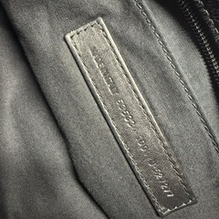 BALENCIAGA黒レザー クラッチバッグの画像