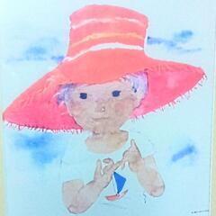 イラスト画   額 50×55cm  インテリアにいかがでしょうか？の画像