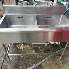 業務用　2層式シンク　中古