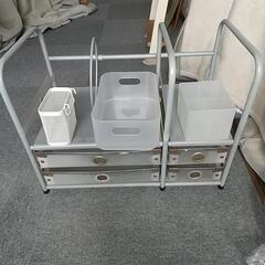 棚付き本立て　収納ケース