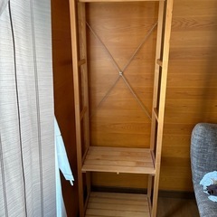 木製ワードローブ　衣装かけ　ハンガーラック　クローク　衣類かけ　...