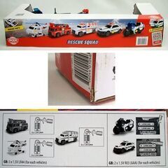未使用品 レスキュー はたらくくるま 5台セット　ライト＆サウンド 音と光 パトカー 救急車 消防車 ヘリ バイク　コストコ　ディッキートイズ ☆ PayPay(ペイペイ)決済可能 ☆ 札幌市 豊平区 平岸 平岸店の画像