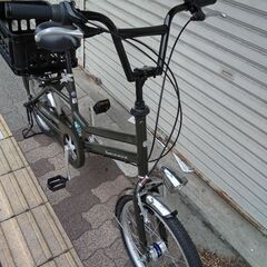 美品☆[BRIDGESTONE]TOTE BOX(トートボックス)20/18吋 小径自転車 アルミ/内装3段/点灯虫/マットカーキの画像
