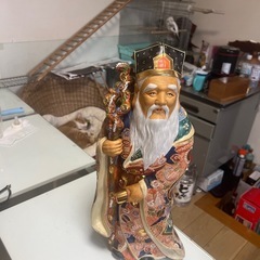九谷焼　 寿老人 オブジェ 陶器 　骨董　 七福神　 縁起物　置物の画像