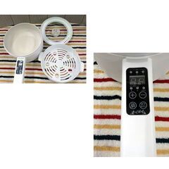 未使用 万能電気調理鍋 2段 片手鍋20cm 卓上 ガラス製蓋付き EPｰ70194 満水容量約1.5L 一人前調理 西岡店の画像