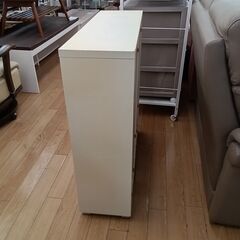 ★ジモティ割あり★  収納棚 ホワイト H84×D26×W81 クリーニング済み TK5551の画像