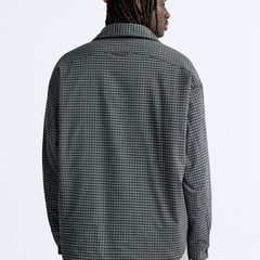 新品ZARAリバーシブルチェックシャツジャケットの画像