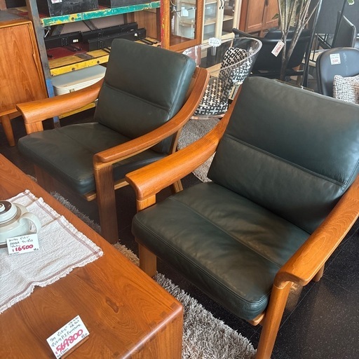 70's ビンテージ デンマーク P.J.Furniture ソファ チェア 3点セット