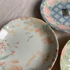 19【未使用】花柄プレートセット大皿1枚小皿5枚柄違い
の画像