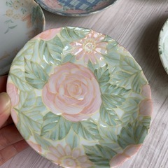 19【未使用】花柄プレートセット大皿1枚小皿5枚柄違い
の画像