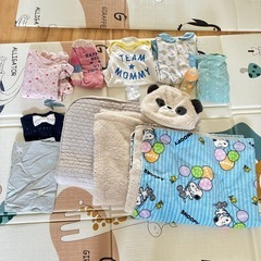 ベビー服　おくるみ　哺乳瓶　授乳ケープなど