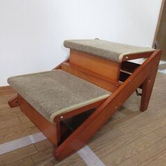 ペットスロープ 2段　木製 2wayステップ（OFT）