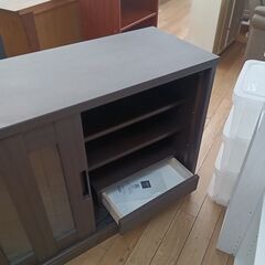 ★ジモティ割あり★ NITORI サイドボード ブラウン H74×D40×W121 クリーニング済み TK5554の画像