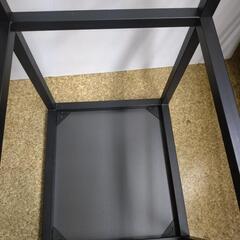 電話台 ブラック シック 棚 中古品の画像