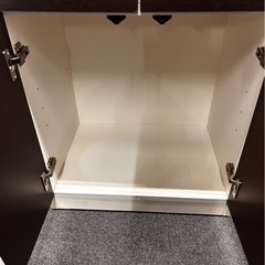 ニトリ　Nパンダ　食器棚　ダークブラウン　レンジボードの画像