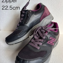 New Balance 22.5cm ジッパー付ウオーキングシューズ