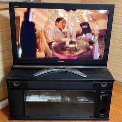 TOSHIBA 液晶カラーテレビ 形名37C3200 & Fairmate  2.1ch アンプ内蔵TVラックシステムFM-881