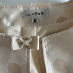 anyFAM 水玉　サテン地　ボレロ　セレモニー服　
ドット柄 130の画像