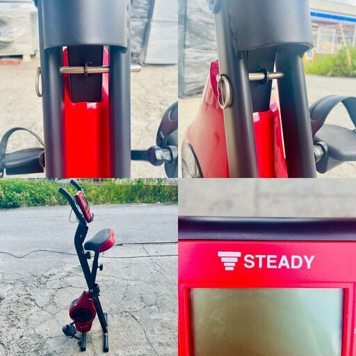 【❗️✨自宅で簡単有酸素運動✨❗️】steady フィットネスバイク ST-102 折りたたみ式 ！