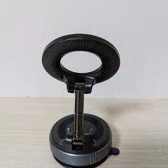 【新品】MagSafe対応 真空吸着式スマホホルダー（ブラック）手動吸着＆360°角度調整の画像