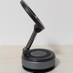 【新品】MagSafe対応 真空吸着式スマホホルダー（ブラック）手動吸着＆360°角度調整の画像