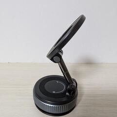 【新品】MagSafe対応 真空吸着式スマホホルダー（ブラック）手動吸着＆360°角度調整の画像
